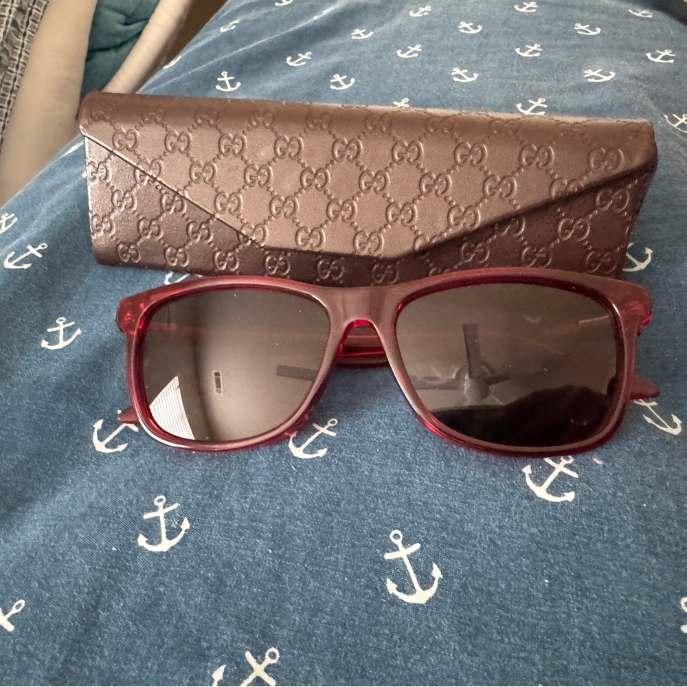 Gucci Red Sunglasses with Case